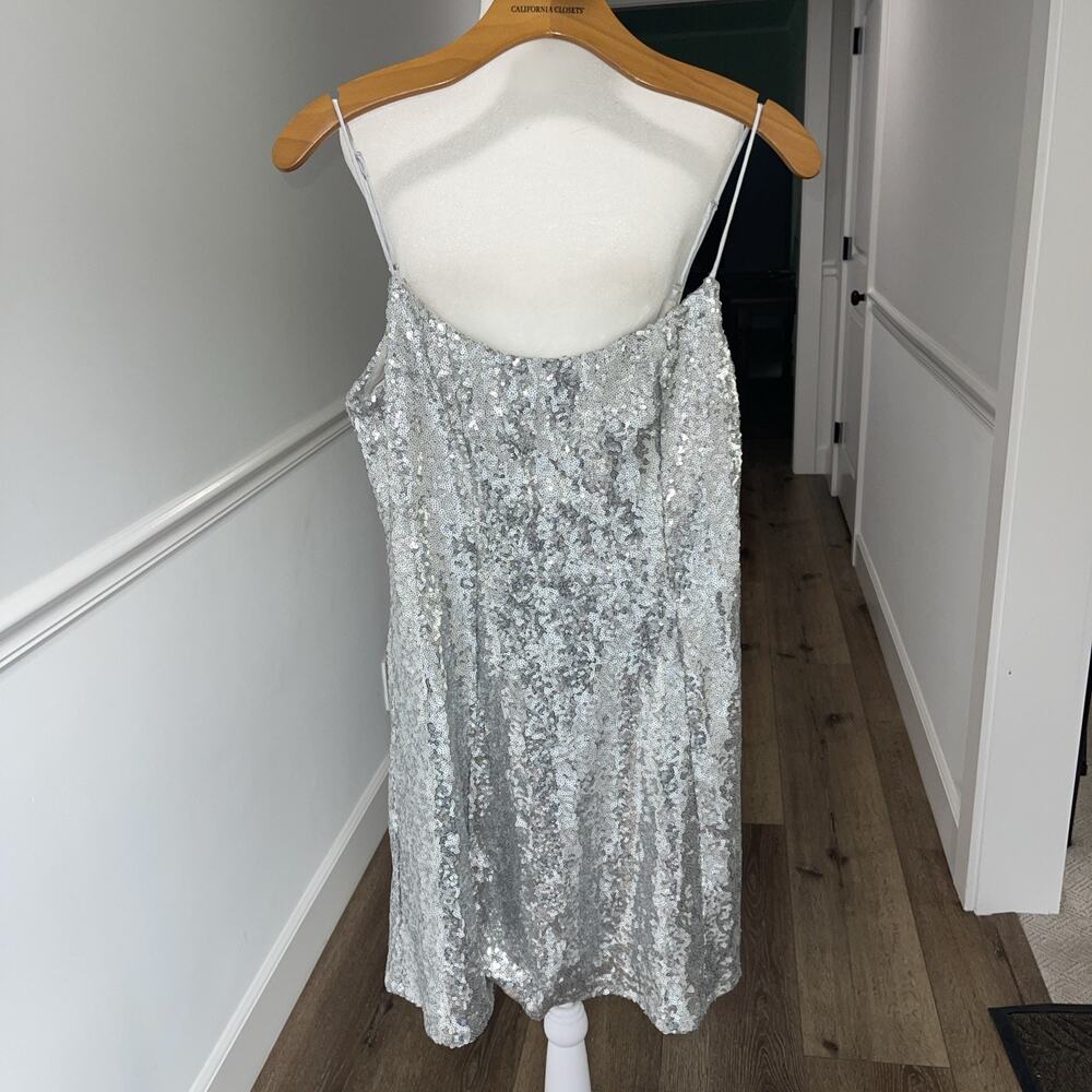 Urban Outfitters Silver Sequin Mini Dress